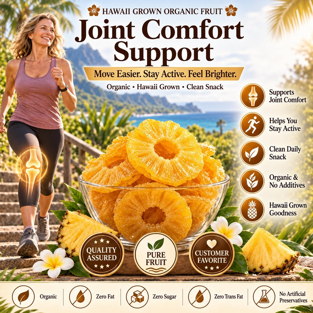 🔥 Hawaii’s Golden Dried Pineapple – 🍍A Clean Tropical Snack for Active Living-Luke