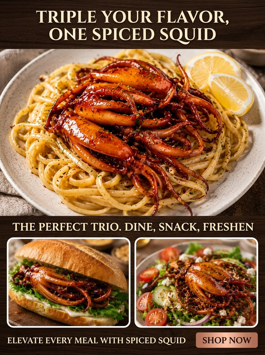 🦑Smoky BBQ Whole Squid – High-Protein, No-Mess Snack Packs-Luke