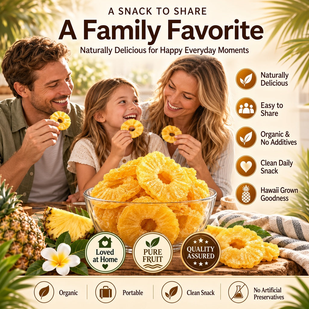 🔥 Hawaii’s Golden Dried Pineapple – 🍍A Clean Tropical Snack for Active Living-Luke