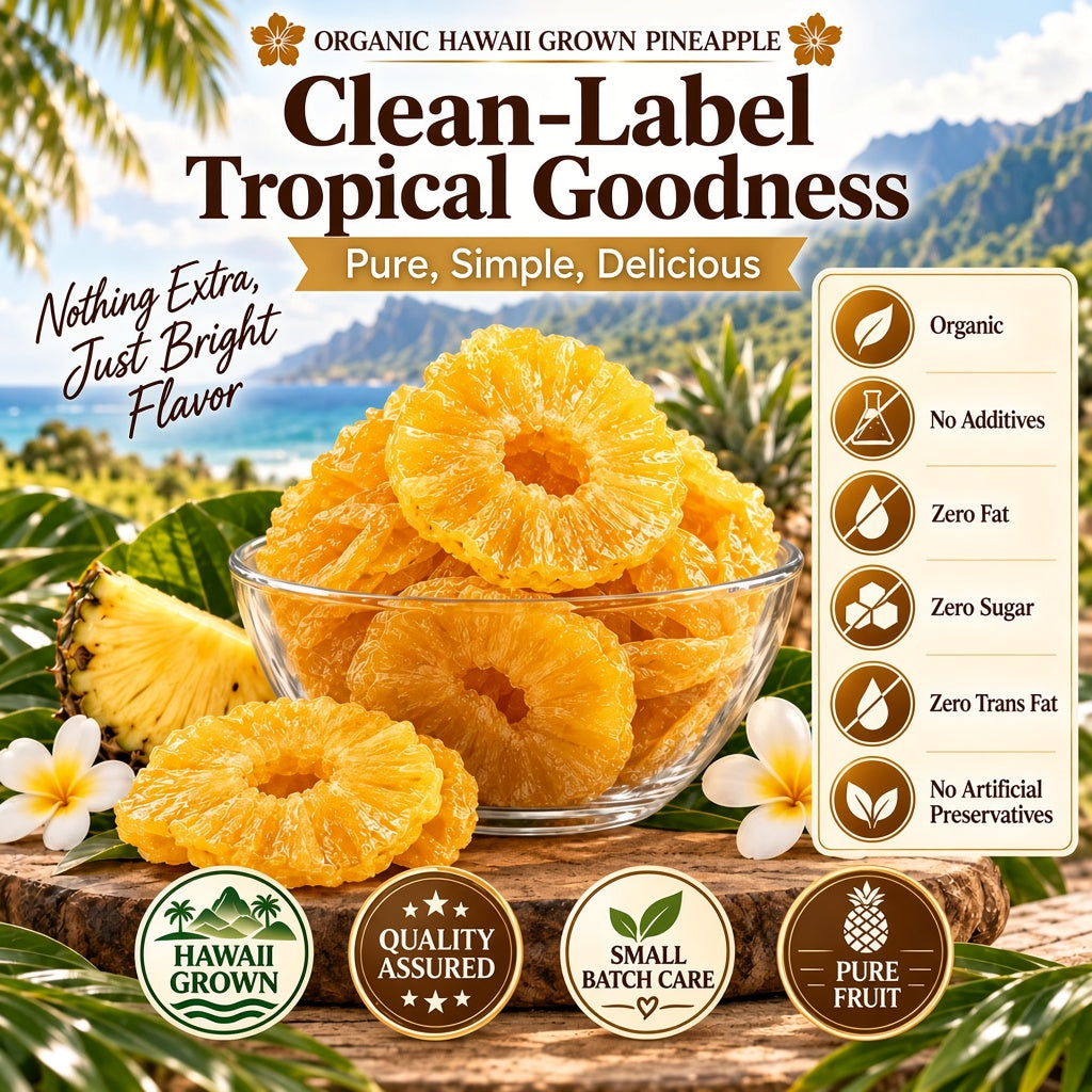🔥 Hawaii’s Golden Dried Pineapple – 🍍A Clean Tropical Snack for Active Living-Luke