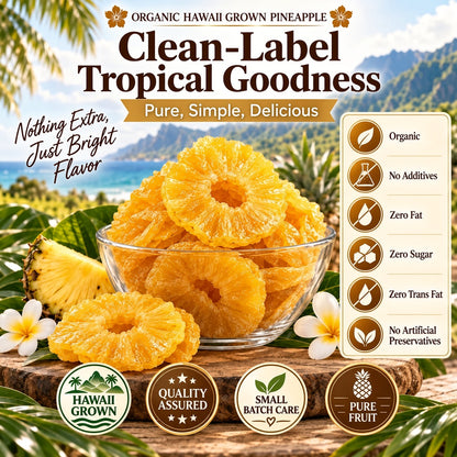 🔥 Hawaii’s Golden Dried Pineapple – 🍍A Clean Tropical Snack for Active Living-Luke
