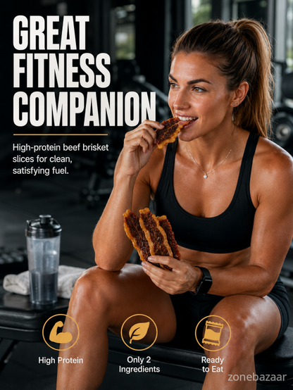 🥩 Savory Angus Brisket Beef Jerky | 100% Grass-Fed, High-Protein Snack-Luke