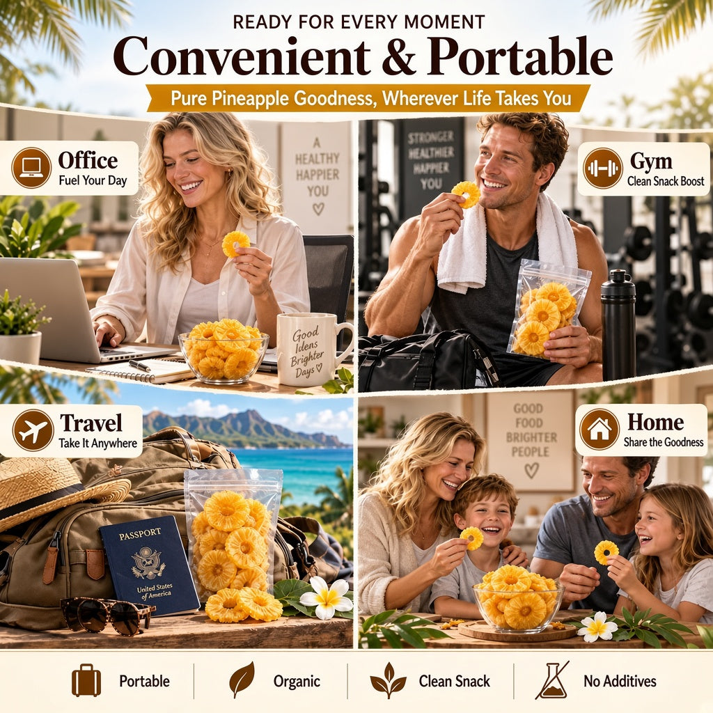 🔥 Hawaii’s Golden Dried Pineapple – 🍍A Clean Tropical Snack for Active Living-Luke
