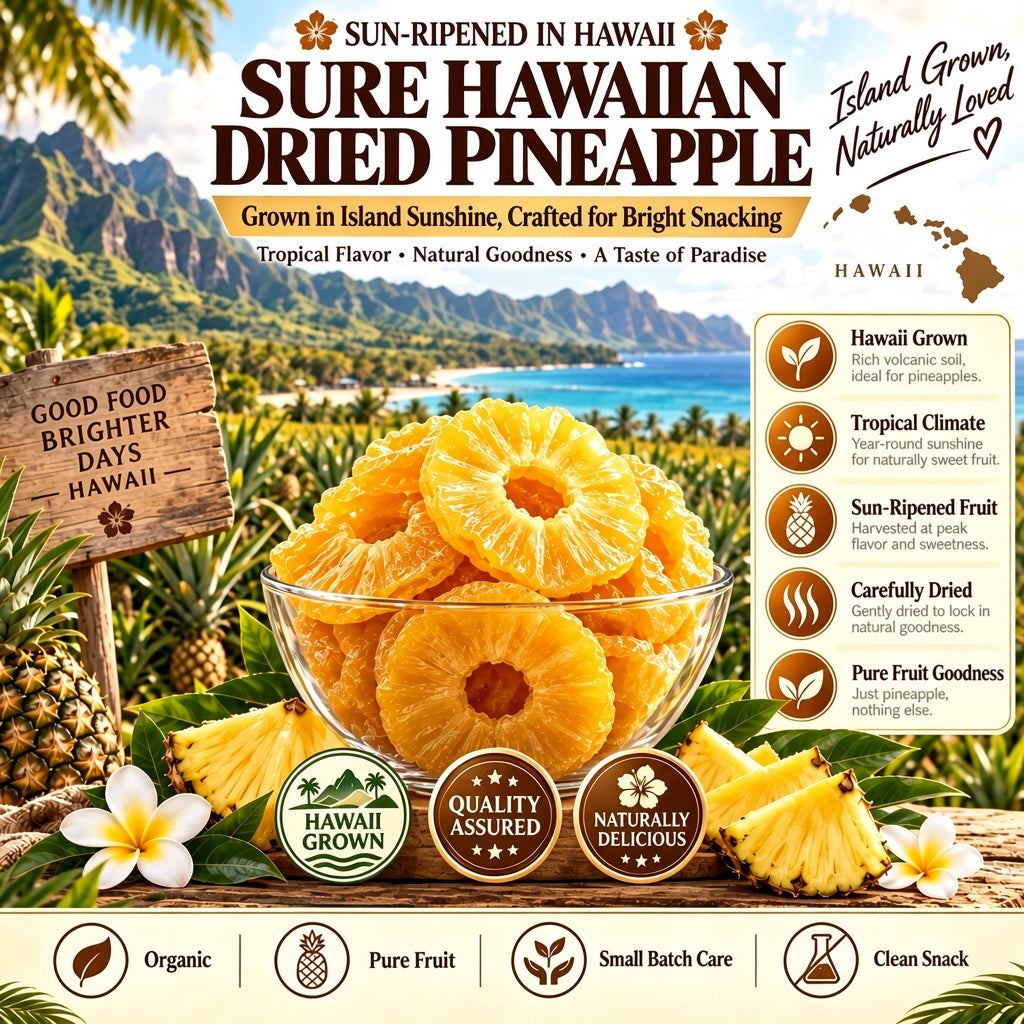 🔥 Hawaii’s Golden Dried Pineapple – 🍍A Clean Tropical Snack for Active Living-Luke