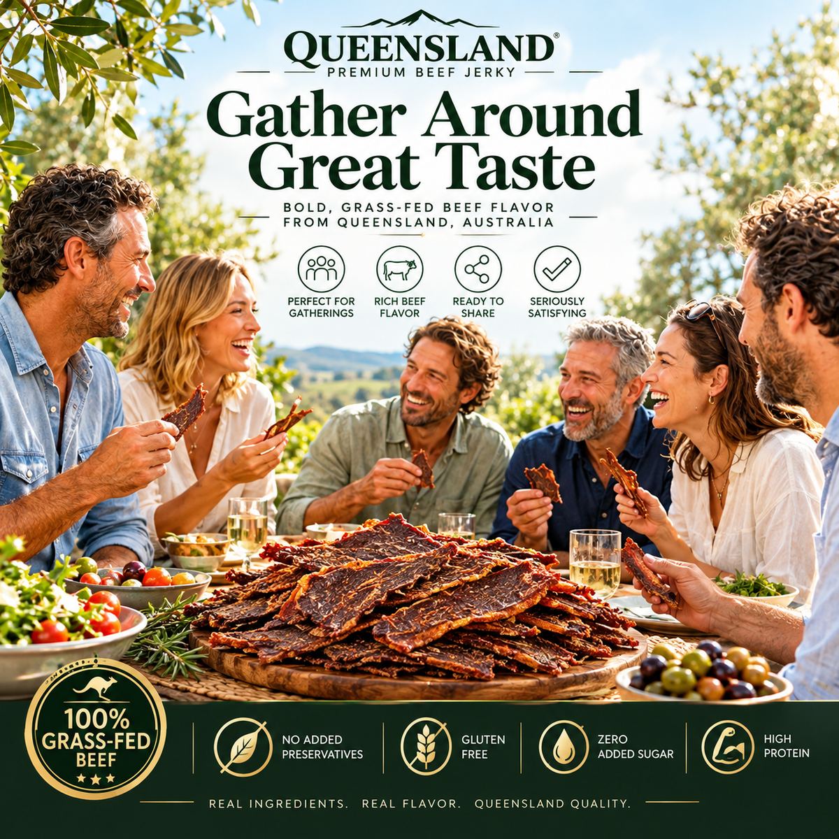 🥩100% Grass-Fed Slow-Smoked Beef Brisket Jerky – High Protein & All Natural-sean