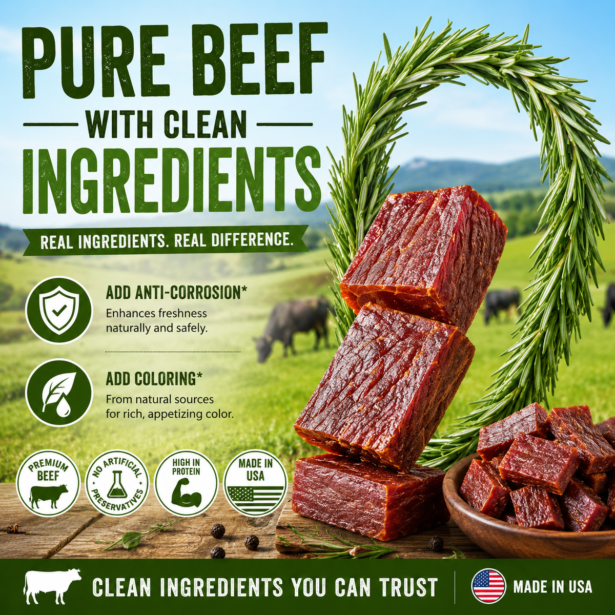 100% Australian grass-fed beef, rich in high-quality protein-Luke