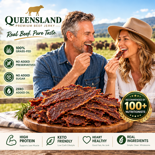 🥩100% Grass-Fed Slow-Smoked Beef Brisket Jerky – High Protein & All Natural-sean